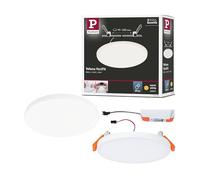 Paulmann 92388 - Faretto LED da incasso Veluna VariFit IP44, 125 mm, rotondo, con 1 lampada da soffitto da 8,5 Watt, in plastica satinata, 3000 K