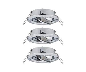 Paulmann 92488 Lampada a incasso Choose spot orientabile 3 faretti da incasso a soffitto da max. 10 Watt cromo apparecchio da incasso alluminio