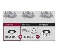 Paulmann Choose lampada da incasso 3x10 W alluminio 92490