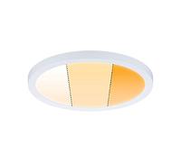Paulmann 92989 Pannello LED lampada da incasso Areo VariFit IP44 dimmerabile su 3 livelli 175 mm tondo 1x13 Watt bianco opaco plastica 2000 K