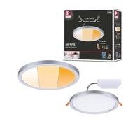 Paulmann 92991 Pannello LED lampada da incasso Areo VariFit IP44 dimmerabile su 3 livelli 175mm tondo 1x13 Watt cromo opaco plastica 2000 K