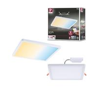 Paulmann 93048 - Pannello LED da incasso Areo VariFit IP44 Zigbee Tunable White 230 x 230 mm, rettangolare, incl. 1 x 16 Watt, dimmerabile, bianco, plastica, 3000 K