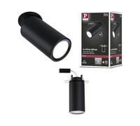 Paulmann 93088 Lampada LED a incasso Turnal tonda 60mm 90° 470lm 3-step-dim incl. 1x6 W dimmerabile faretto da incasso nero opaco metallo 2700 K Coin