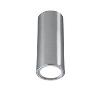 Paulmann 93106 Plafoniera LED Barrel rotonda 6W 470lm dimmerabile 100° 3-Step-Dim 60 mm ferro spazzolato metallo 2700K in oin LED sostituibile