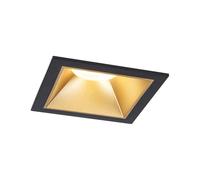 Paulmann 93131 Faretto da incasso a LED 3-Step-Dim Cole IP44 quadrato 88x88 mm Angolo 6W 470lm 230V 2700K Nero, Oro opaco
