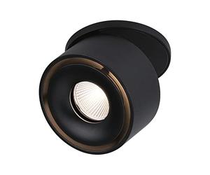 Paulmann 93370 - Faretto LED da incasso Spircle, 78 mm, incl. 1 x 8,0 W, bianco caldo e nero opaco, sistema di illuminazione in alluminio 3000 K
