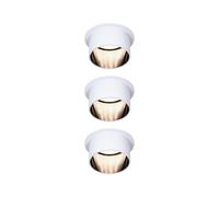 Paulmann Gil Lampada da incasso a soffitto LED, bianco opaco/nero opaco, Set da 3 , articolo di fine serie