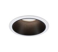 Paulmann 93394 Cole - Faretto da incasso rotondo, dimmerabile, colore: bianco, nero opaco, faretto in alluminio, plastica GU10