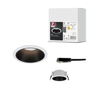 Paulmann 93394 Lampada da incasso Cole fissa tonda faretto da incasso dimmerabile bianco nero opaco spot alluminio, plastica GU10