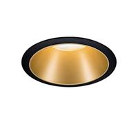Paulmann Faretto da incasso Cole 93395 – GU10, dimmerabile, alluminio/plastica – Nero opaco/Oro