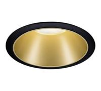Paulmann Faretto da incasso Cole 93395 – GU10, dimmerabile, alluminio/plastica – Nero opaco/Oro