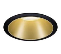Paulmann Faretto da incasso Cole 93395 – GU10, dimmerabile, alluminio/plastica – Nero opaco/Oro