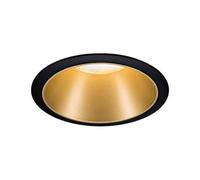 Paulmann 93403 Lampada da incasso LED Cole rotonda incl. 1 faretto da incasso dimmerabile da 6,5 Watt nero, oro opaco apparecchio da incasso plastica, zinco-alluminio spot da soffitto 2700 K