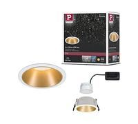 Paulmann 93405 Lampada da incasso LED Cole rotonda incl. 1 faretto da incasso dimmerabile da 6,5 Watt bianco, oro opaco apparecchio da incasso plastica, zinco-alluminio spot da soffitto 2700 K
