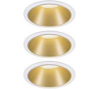 PLM 93406 - Lampada da incasso a LED Cole 3 x 6,5 W, 2700 K, bianco/oro opac