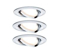 Paulmann 93452 Nova Lampada da incasso Kit da 3 LED (monocolore) LED 18 W Crom