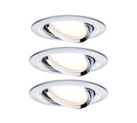 Paulmann 93452 Nova Lampada da incasso Kit da 3 LED (monocolore) LED 18 W Crom
