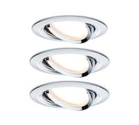 Paulmann 93452 Nova Lampada da incasso Kit da 3 LED (monocolore) LED 18 W Cromo