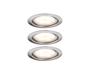 Paulmann 93553 Micro Line Furniture Down Light Set, Led Brushed Iron, 3 Pc. Set