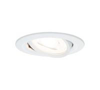 Paulmann 93639 Nova Faretto da Incasso Rotondo, Senza Lampadina, Bianco Faretto da Incasso da Soffitto, 35 W, Gu10, In Alluminio Opaco