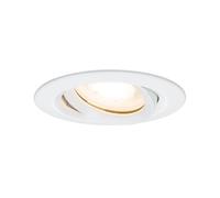 Paulmann 93661 Led Nova Faretto da Incasso Rotondo Faretto da Soffitto Bianco Orientabile Senza Lampadina Max Faretto da Incasso 35 W Gu10 O Gu53, In Alluminio, Opaco