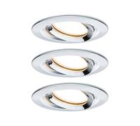 PLM 93684 - Lampada da incasso LED Nova 3 x 6,8 W, 2700 K, cromo