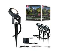 PLM 93696 - Set base faretto da incasso a terra Plug&Shine IP67, 3000 K, 3 d