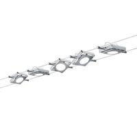 Paulmann 94108 Sistema cavo DC Set MacLED 5x4W cromo opaco 230V/12V DC 36VA metallo