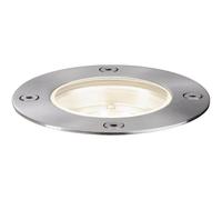 Paulmann Floor 94228 Plug & Shine Lampada da Esterni LED Tonda incl. 1x3,6 Watt IP65 dimmerabile Acciaio Legato Metallo, plastica 3000 K 3.6 W