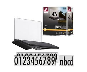 Paulmann 94243 Lampada a Energia Solare Per Numero Civico Yoko Led Per Esterni, Incl. 1 x 1.2 Watt Antracite Plastica 3000 K Bianco Caldo, 1.2 W