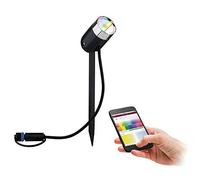 Paulmann 94283 Plug & Shine LED apparecchio per esterni ZigBee Spot Pike RGBW incl. 1 lampada da 4,5 Watt dimmerabile IP44 antracite illuminazione da giardino plastica bianco caldo 3000 K