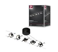 Paulmann 94290 Sistema a fune Mac II angolare max. 5x10 Watt lampada per soffitto nero opaco lampada su cavo metallo, plastica fune metallica GU5,3