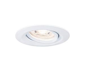 Paulmann 94292 Nova mini Plus lampada da incasso LED Coin rotonda orientabile incl. 1 faretto da incasso da 4 Watt dimmerabile bianco opaco apparecchio da incasso alluminio bianco caldo 2700 K