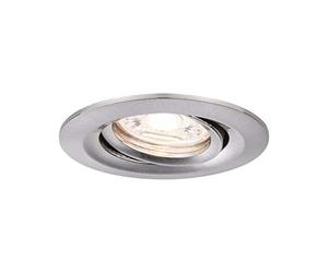Paulmann 94294 Nova mini Plus lampada da incasso LED Coin rotonda orientabile incl. 1 faretto da incasso da 4 Watt dimmerabile ferro spazzolato apparecchio da incasso alluminio bianco caldo 2700 K