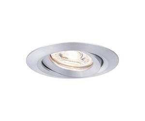 Paulmann 94296 Nova mini Plus lampada da incasso LED Coin rotonda orientabile incl. 1 faretto da incasso da 4 Watt dimmerabile alluminio tornito apparecchio da incasso alluminio bianco caldo 2700 K