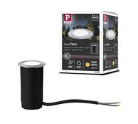 Paulmann 94365 Lampada da esterni LED faretto da incasso a pavimento IP65 tonda 1x2 Watt acciaio legato spazzolato plastica 3000 K