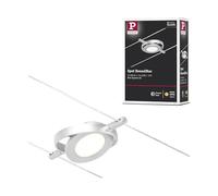 Paulmann CorDuo 94415 - Faretto LED RoundMac DC con 1 x 4,5 Watt espandibile cromato opaco, fune metallica cromata 3000 K