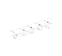 Paulmann 94477 - Kit di base a LED, 5 x 400 lm, 5 x 5 W, bianco caldo opaco, in plastica, cromato, sistema di illuminazione in metallo 3000 K