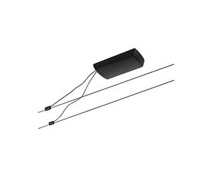 Paulmann 94496 CorDuo Funsytem Basic Set DC max. 60 Watt espandibile, nero opaco, fune metallica in plastica, sistema di funi metalliche, senza lampadine