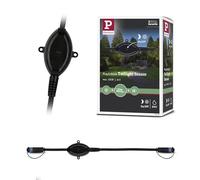 Paulmann 94587 Plug & Shine Sensore di luce per esterni Sensore crepuscolare senza fili IP67 24V Max. 150W Quadrato Nero Max. 150 Watt Nero Sistema di illuminazione da giardino in plastica