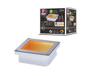 Paulmann 94595 LED per esterni faretto da incasso a pavimento Brick Smart Home Zigbee rispettosi degli insetti IP67 1W dimmerabile 2200-3000K