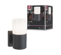 Paulmann 94649 Lampada per esterni lampada da parete Tubs IP44 rotonda max. 15 W grigio opaco metallo, plastica apparecchio da giardino E27