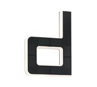 Paulmann 94653 LED Solar Numero civico D IP44 bianco caldo batteria sostituibile incl. 1 x 0,2 Watt lampada solare nera lampada solare in plastica luce solare 3000 K