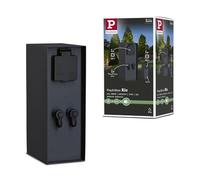 Paulmann 94700 Apparecchio per esterni Plug & Shine accessori colonna per prese elettriche Rio IP44 antracite sistema di illuminazione giardino prese 2x 230V 2x Plug & Shine 24V