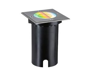 Paulmann 94846 Lampada per esterni LED incasso a pavimento Smart Home Zigbee Floor IP67 angolare 110x110mm RGBW+ 4,9W 300lm 230V ferro spazzolato