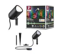 Paulmann 94849 Plug & Shine Faretto LED da giardino Shira Smart Home Zigbee 6,5W 250lm dimmerabile 455mm antracite alluminio RGBW+