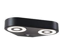 Paulmann 94866 Lampada per pareti Esterne LED Silma rilevatore di Movimento Emissione Doppia IP44 280x176mm 3000K 2x5,5 / 2x0,7W 2x600lm 230V antr 11 W, Antracite