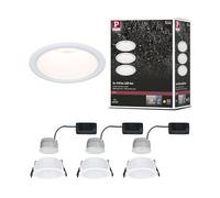 Paulmann 94870 Lampada da incasso LED 3-Step-Dim Cole set di base set da 3 IP44 rotondo 88mm Coin 3x6W 3x470lm 230V 2700K bianco
