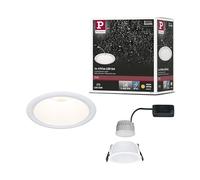 Paulmann 94872 Lampada da incasso LED 3-Step-Dim Cole IP44 rotonda 88mm Coin 6W 470lm 230V 2700K bianco