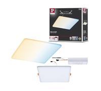 Paulmann 95385 Faretto da incasso Areo VariFit IP44 Bianco caldo Zigbee Tunable White 215x215 mm quadrato incl. 1x17 Watt dimmerabile Materiale plastico satinato 3000 K